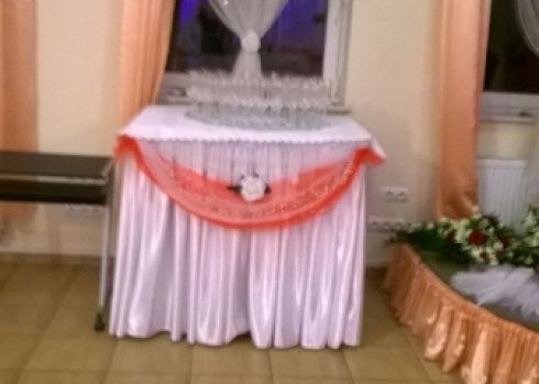 Dekoracja sali weselnej Smocza Jama w Słupsku